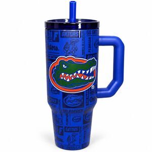 FrostBuddy Florida Gators NCAA Blue Insulated Tumbler Cup Lid Handle Straw